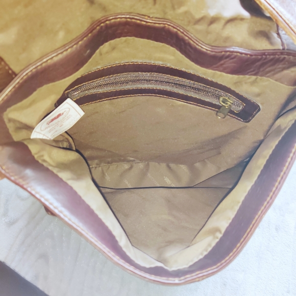 💗SOLD💗🦋VINTAGE American Angel Lace Up Leather Satchel - Picture 10 of 11